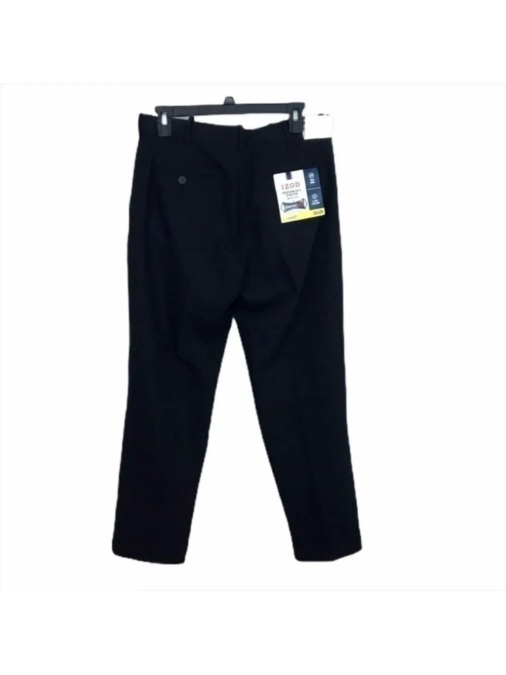 NWT-Izod Performance Stretch Non-Iron ComfortFlex Straight Black Dress Pants